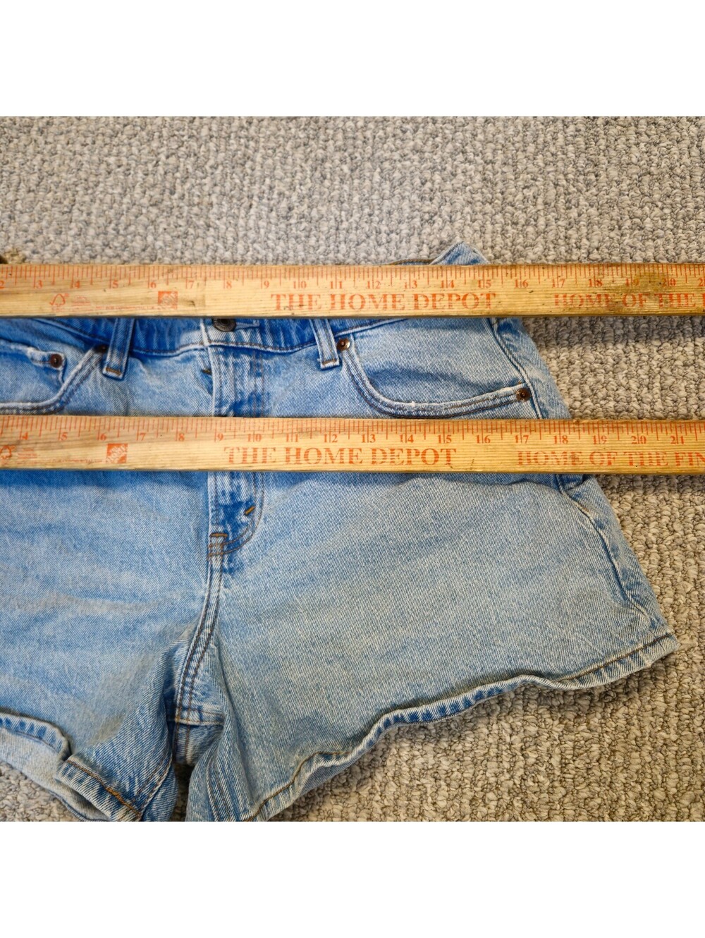 Abercrombie & Fitch The A-Line Mid Rise Denim Shorts Size 30 - Picture 4 of 8